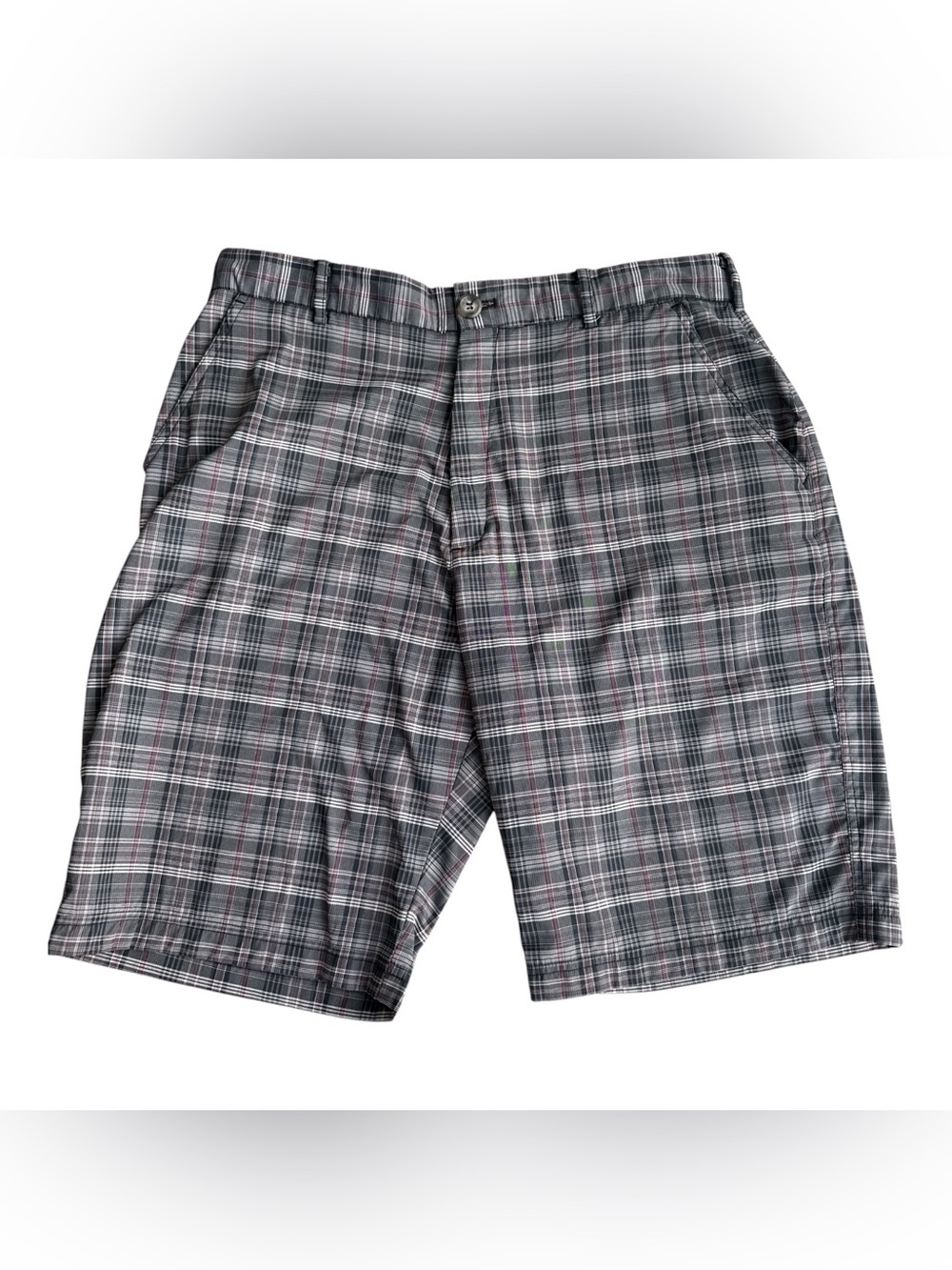 Jordan Cooper Men's Gray Plaid Golf Shorts